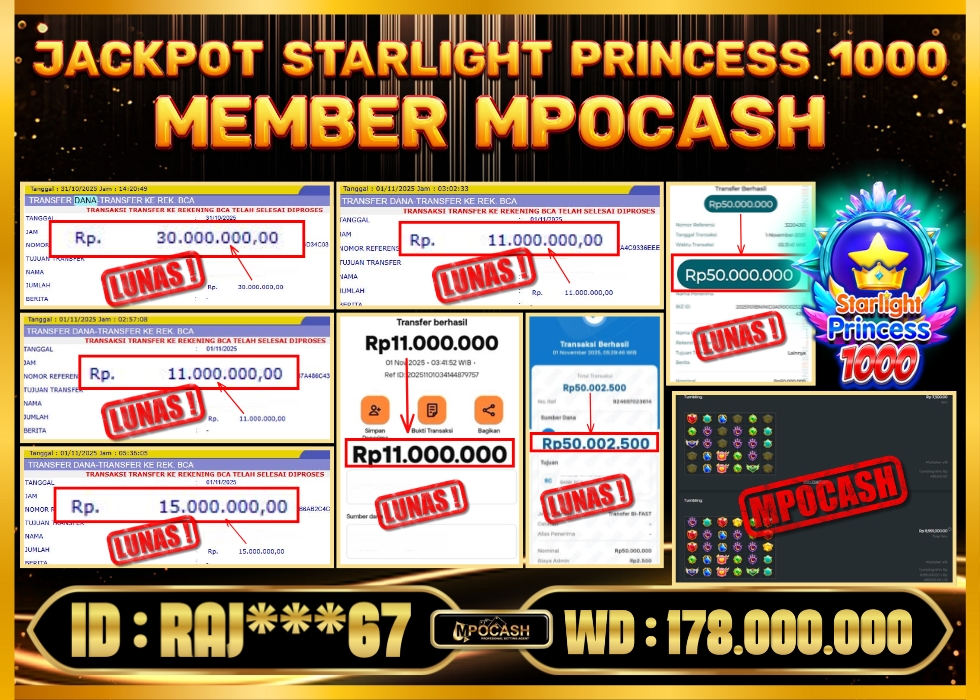 MPOCASH JACKPOT STARLIGHT PRINCESS 1000